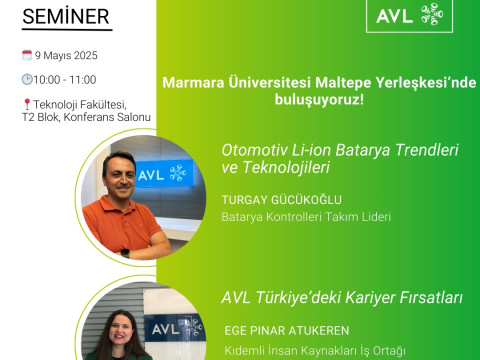 SEMİNAR: AVL, 9 May 2025, 10:00